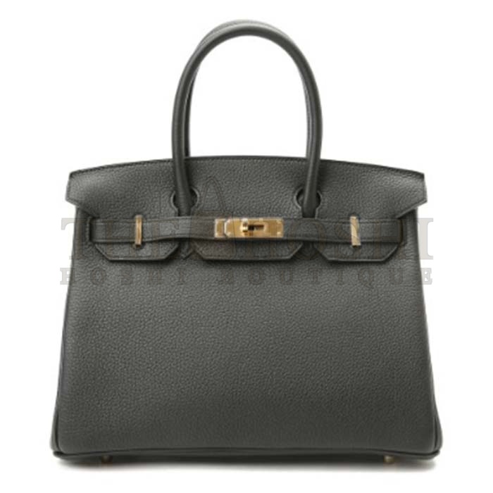 H**me5 Women Birkin 30 Bag in Epsom Leather with Gold Hardware-Black Master Quality