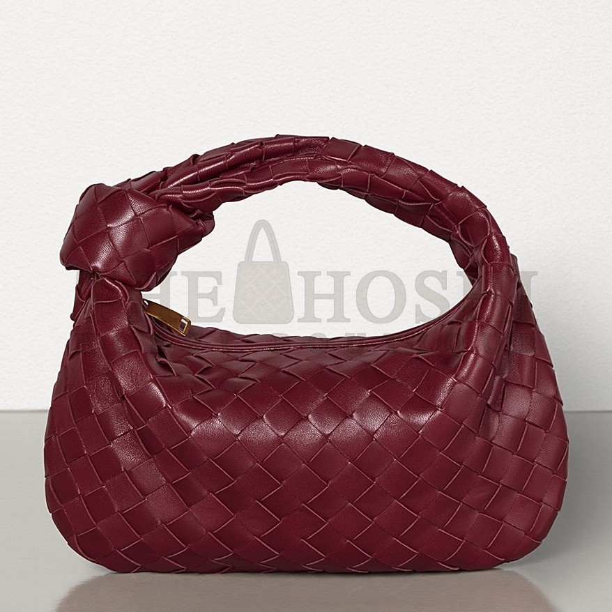 B0tt*ga Ven*ta Mini BV Jodie Bag In Bordeaux Woven Leather Master Quality