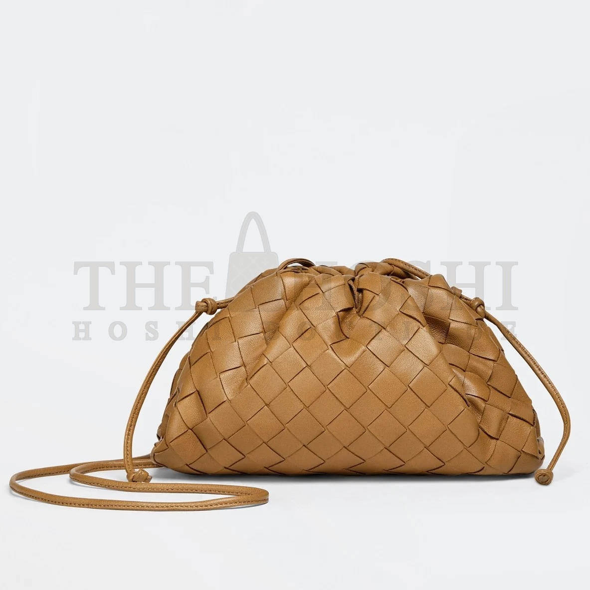 B0tt*ga Ven*ta Mini Pouch with Strap in Caramel Intrecciato Lambskin Master Quality