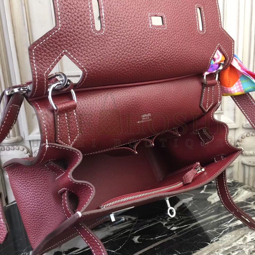 H**me5 Bordeaux Clemence Jypsiere 28cm Bag Master Quality