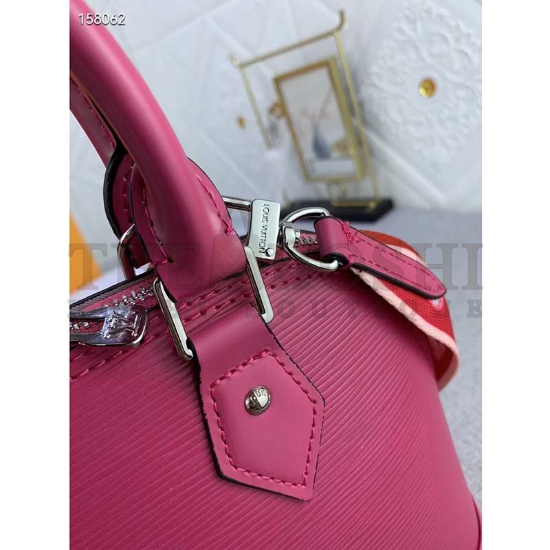 L0vis Vvtt0n LV Women Alma BB Handbag Pink Epi Grained Cowhide Leather Master Quality