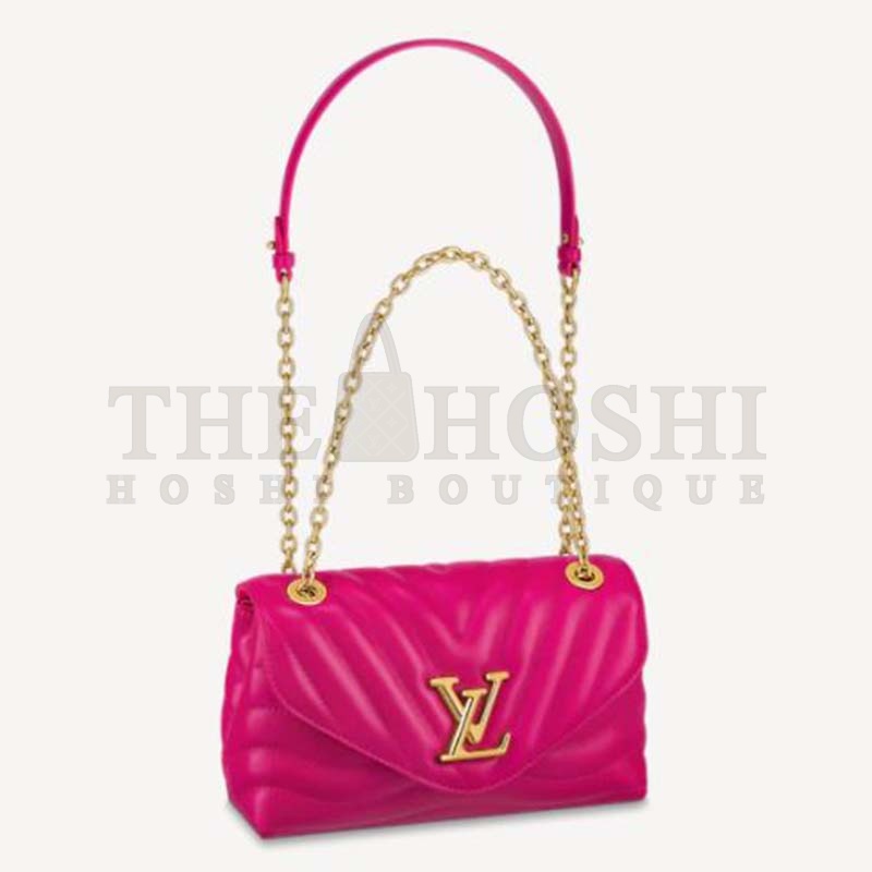 L0vis Vvtt0n LV Women New Wave Chain Bag Handbag Agathe Pink Smooth Cowhide Leather Master Quality