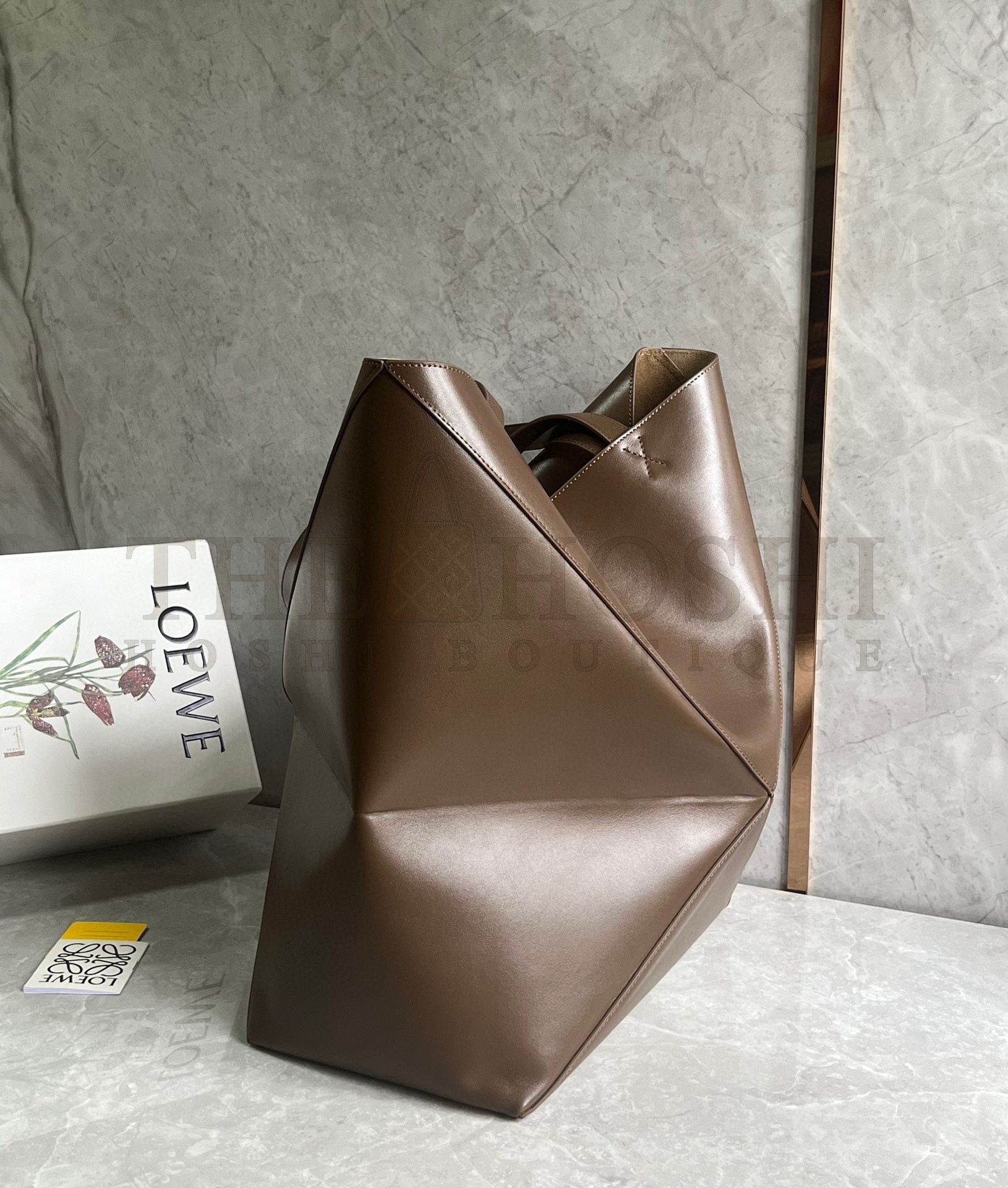 L0ew* Large Puzzle Fold Tote Bag in Umber Calfskin Master Quality