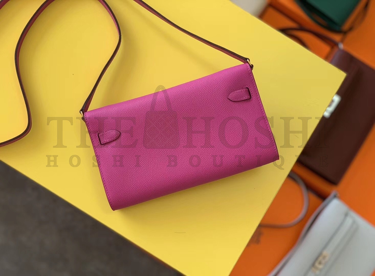 H**me5 Kelly Classique To Go Wallet In Magnolia Epsom Calfskin Master Quality