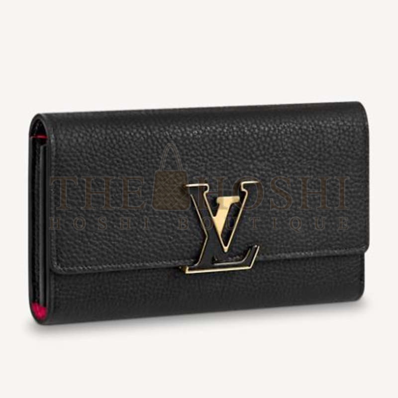 L0vis Vvtt0n LV Women Capucines Wallet Taurillon Leather Outside Cowhide Leather Master Quality