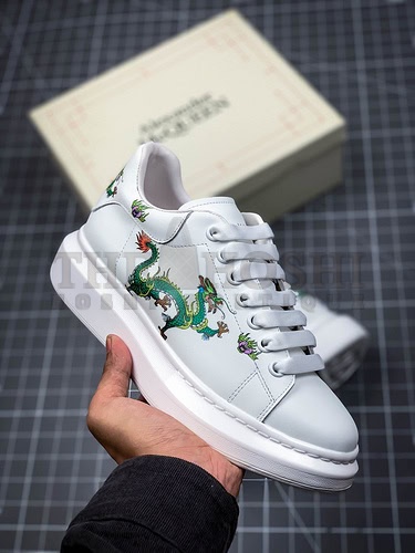 A1exa*der Mcqv*en Sole Sneakers White/Green/White Master Quality