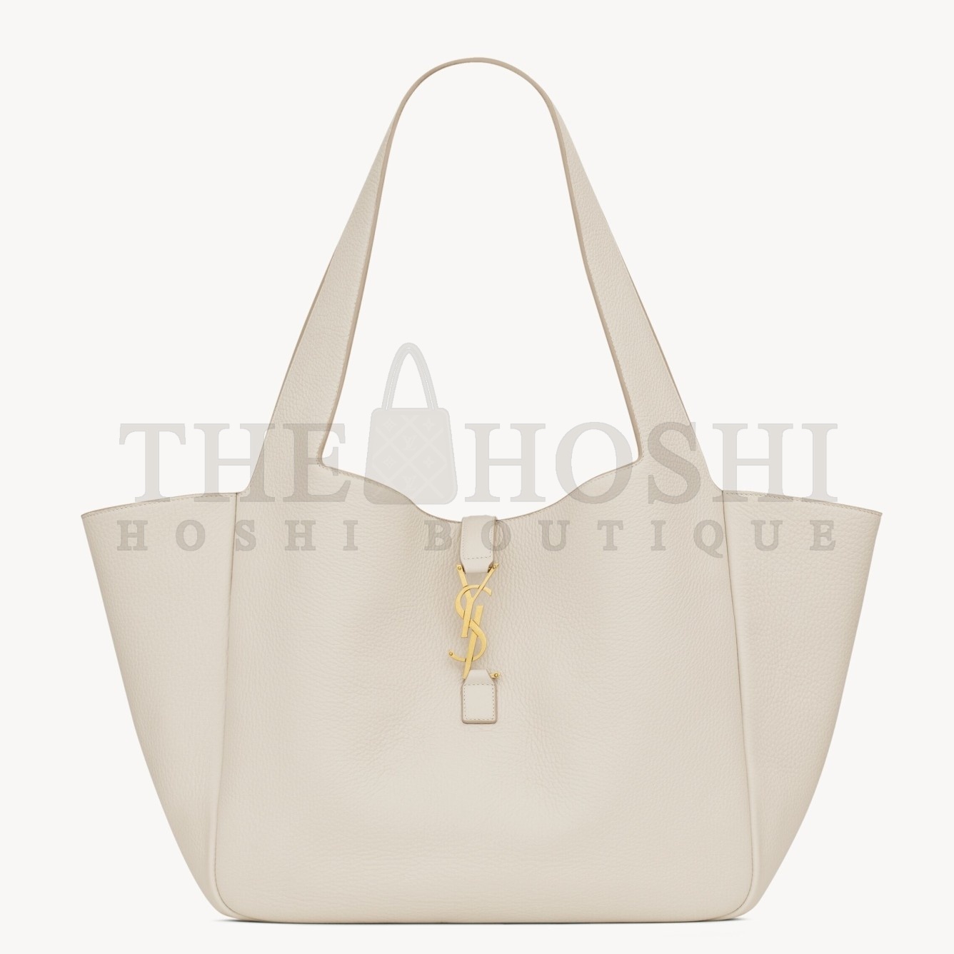 Sa1nt Lau*nt LE 5 A 7 Bea Tote Bag in White Grained Leather Master Quality