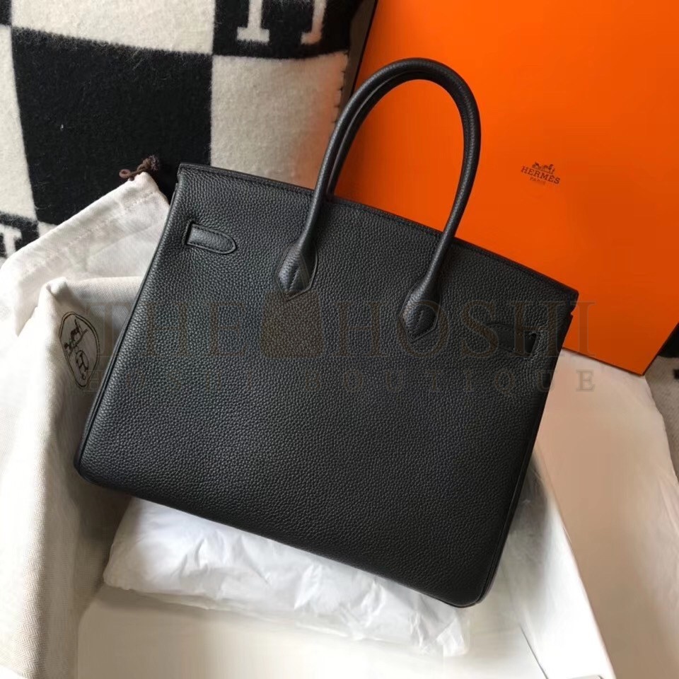 H**me5 Birkin 35 Bag in Black Clemence Leather with GHW Master Quality