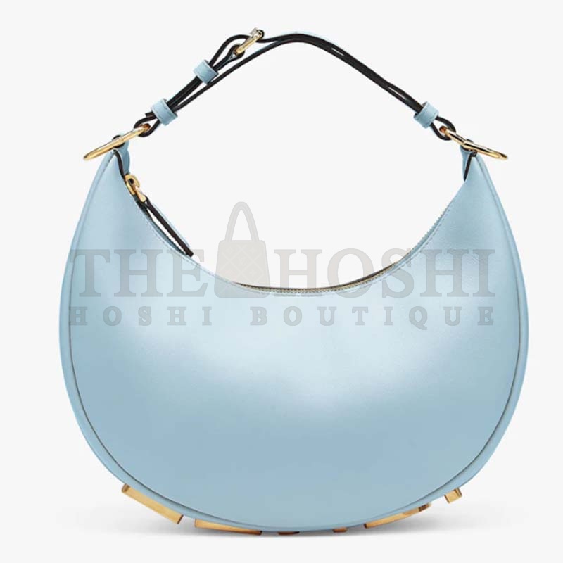 F**di Women FF F**digraphy Small Light Blue Leather Bag Master Quality