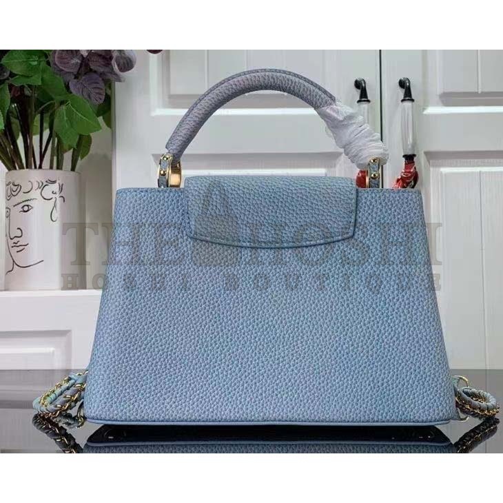 L0vis Vvtt0n LV Women Capucines BB Handbag Lilas Purple Taurillon Leather Shimmery Master Quality