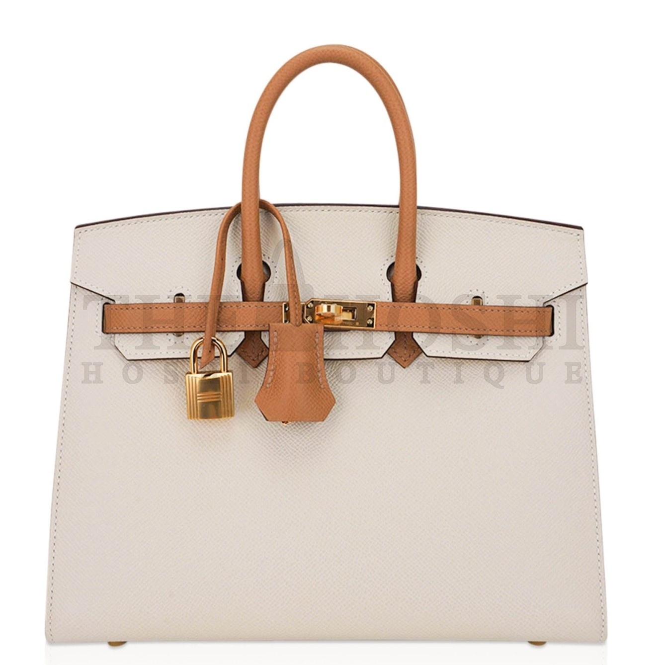 H**me5 HSS Birkin 25 Sellier Bag in Craie and Gold Epsom Calfskin Master Quality