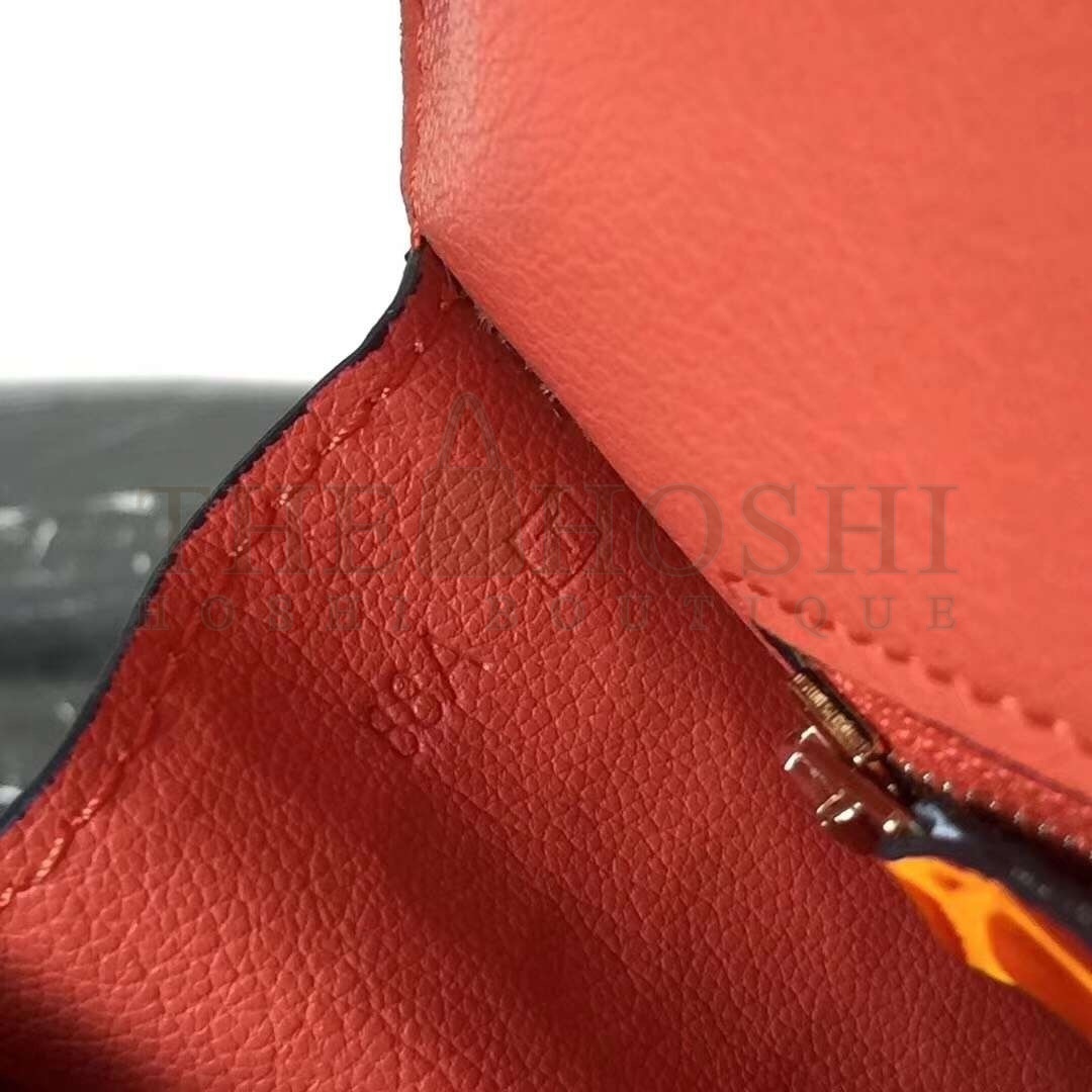 H**me5 Orange Constance MM 24cm Crocodile Bag Master Quality