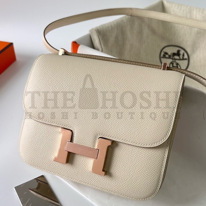 H**me5 Constance 1-18 Mirror Bag In Craie Epsom Calfskin Master Quality