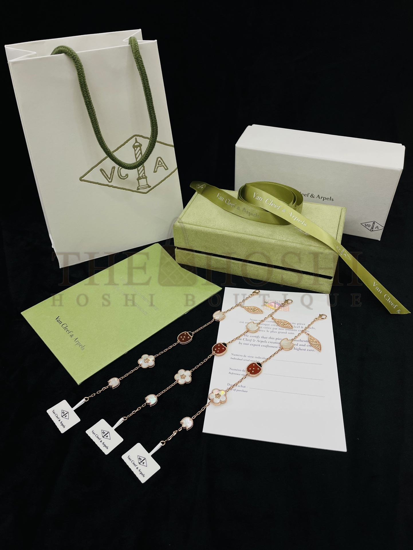 V*n Cl**f & Arpels Ladybird Five Flowers Bracelet, Lucky Spring bracelet, 5 motifs Master Quality