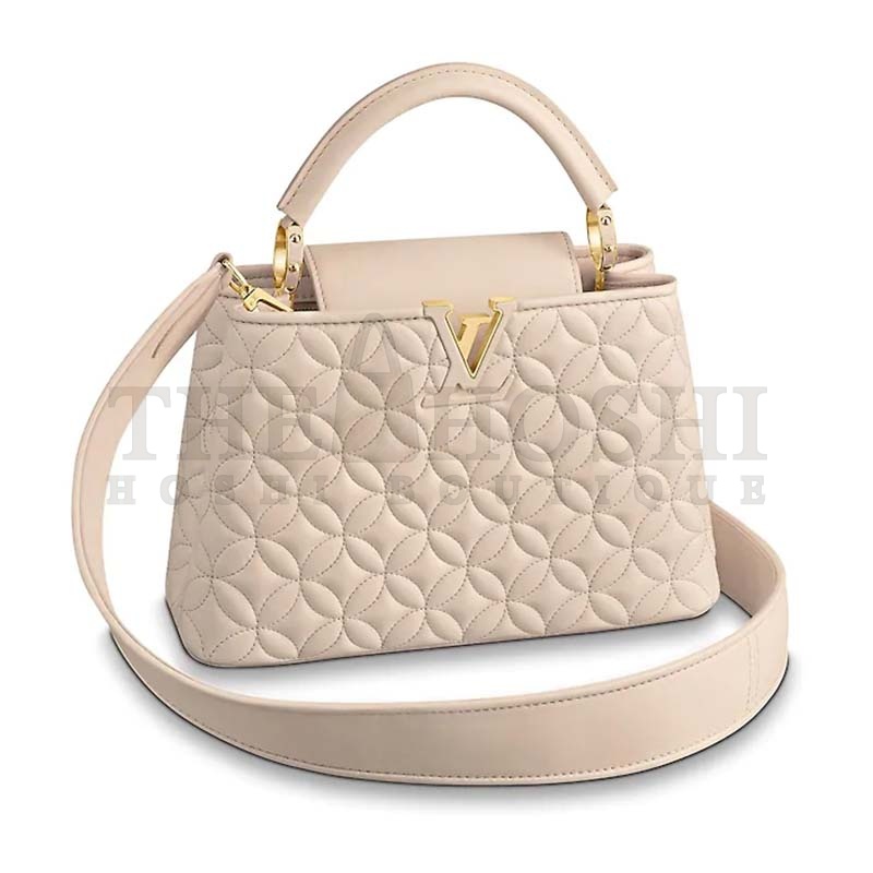 L0vis Vvtt0n LV Women Capucines BB Handbag in Lambskin with Monogram Flowers-Beige Master Quality