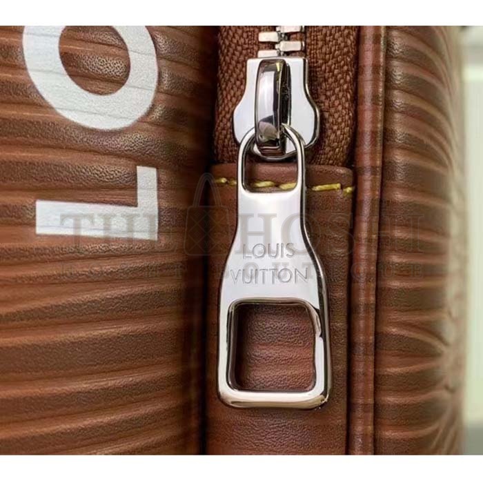 L0vis Vvtt0n LV Unisex Montsouris Backpack Cognac Calf Leather Drawstring Magnetic Closure Handle Master Quality