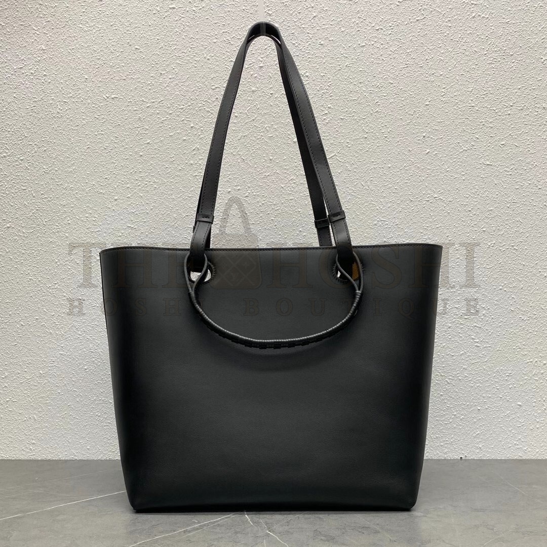 L0ew* Small Anagram Tote In Black Classic Calfskin Master Quality