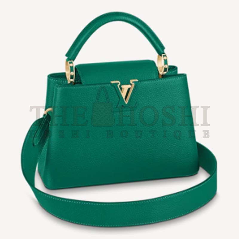 L0vis Vvtt0n LV Women Capucines BB Handbag Green Taurillon Leather Master Quality