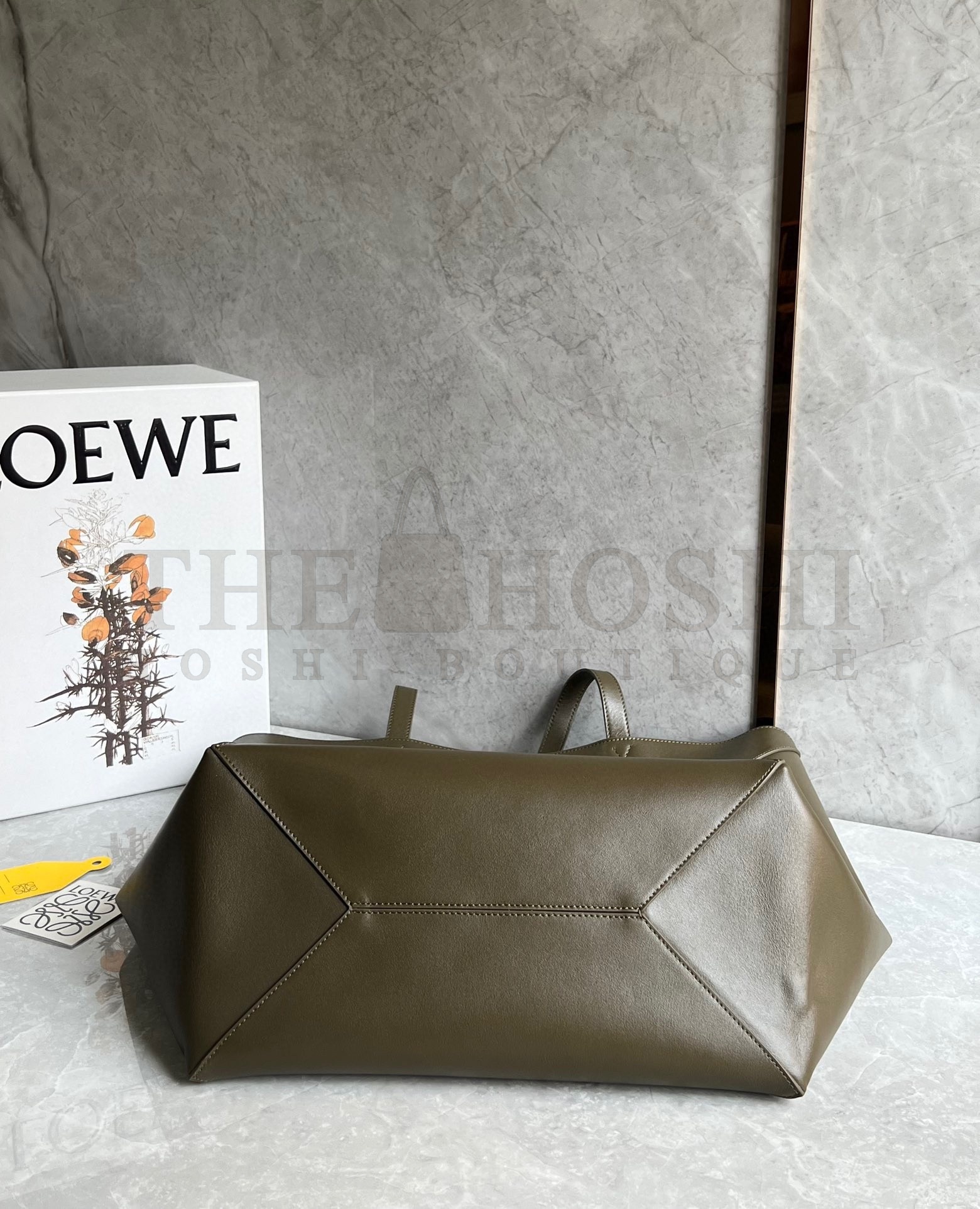 L0ew* Large Puzzle Fold Tote Bag in Dark Green Calfskin Master Quality
