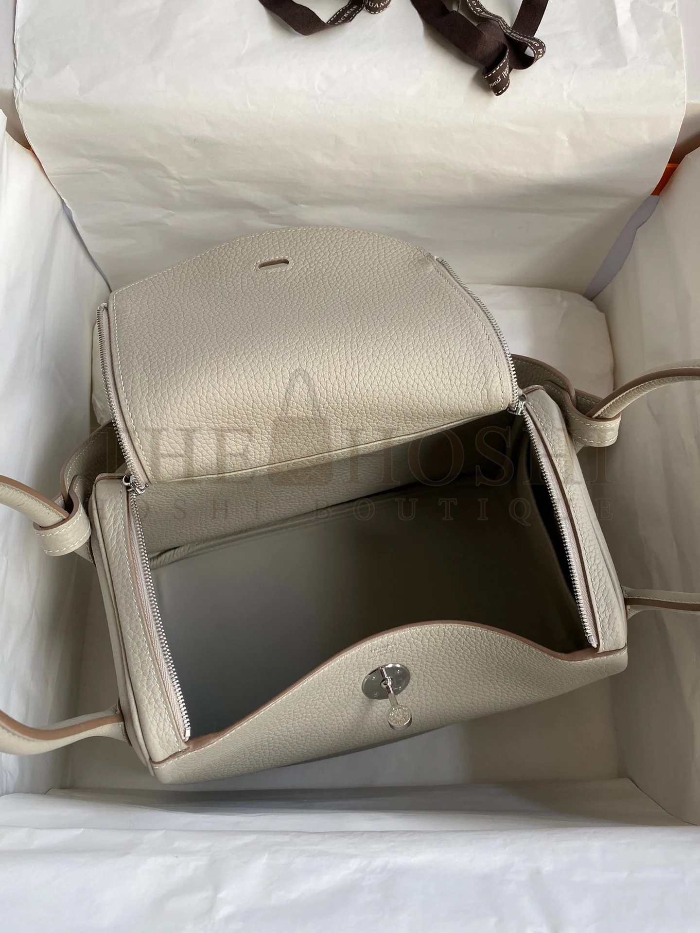 H**me5 Lindy 26 Handmade Bag In Beton Clemence Leather Master Quality