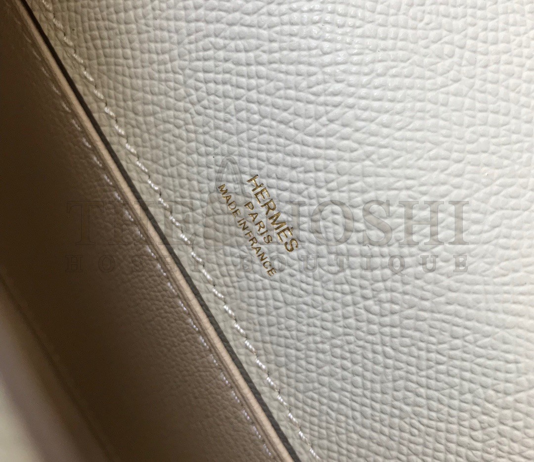 H**me5 Kelly Pochette Clutch Bag In Craie Epsom Leather Master Quality