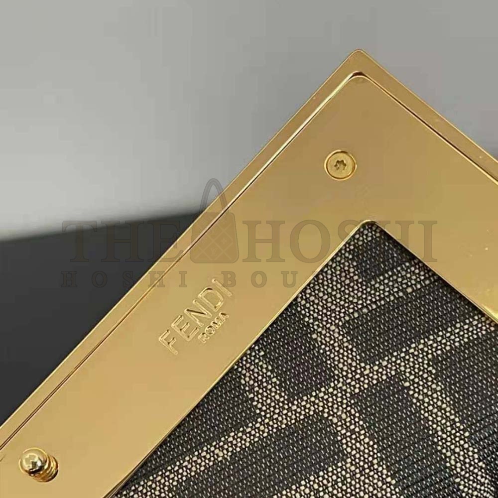 F**di Women First Small White Leather Bag with Exotic Details Master Quality