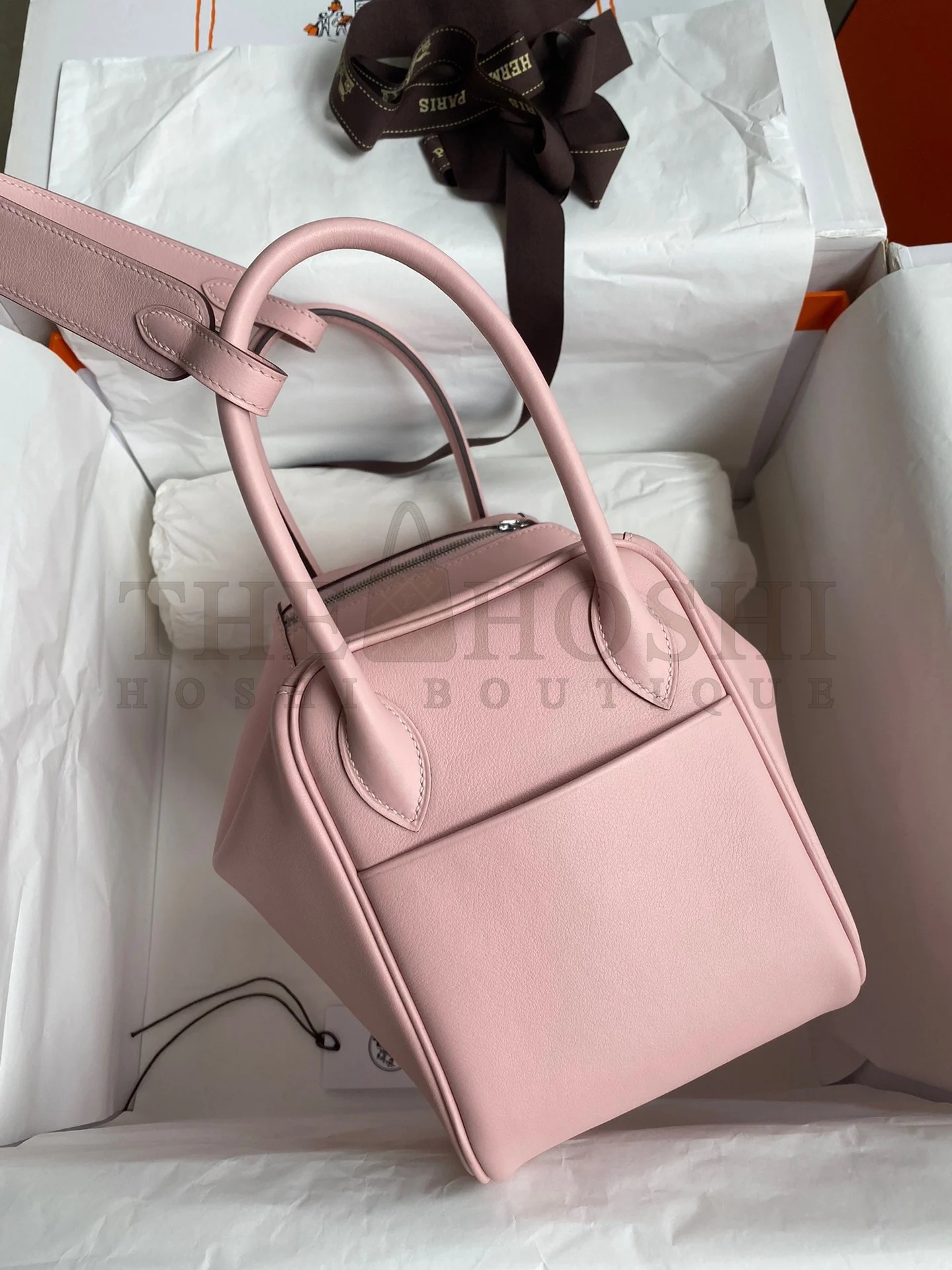 H**me5 Lindy 26 Handmade Bag In Rose Sakura Swift Calfskin Master Quality