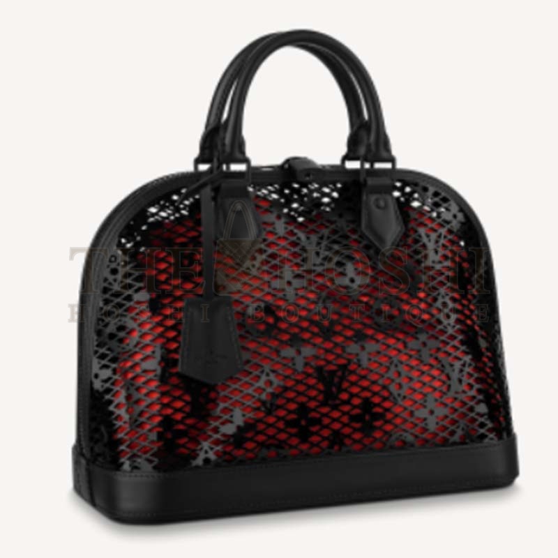 L0vis Vvtt0n LV Women Alma PM Handbag Black Patent Calfskin Cowhide Leather Master Quality