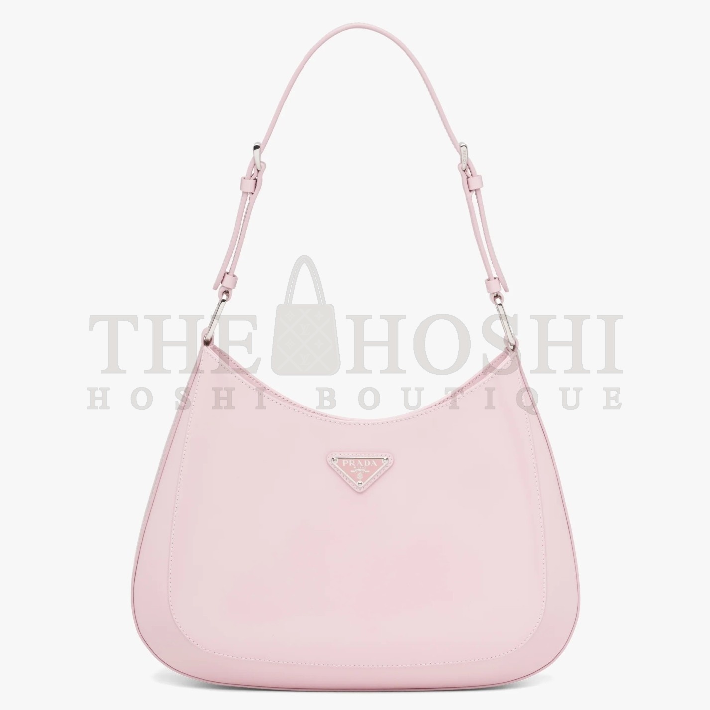 Pra*a Cleo Shoulder Large Bag In Pink Brushed Leather Master Quality