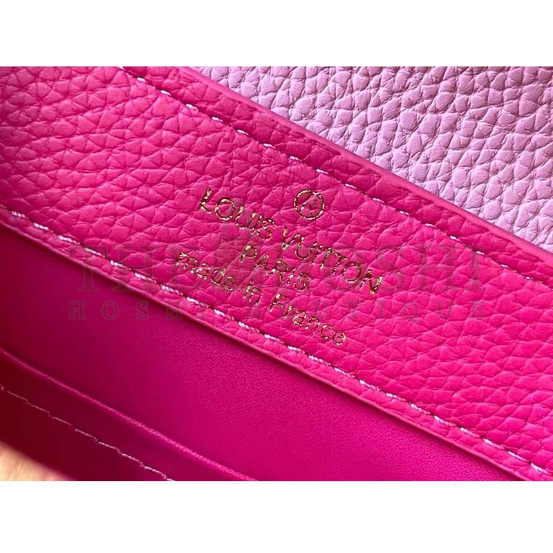 L0vis Vvtt0n LV Women Capucines Mini Handbag Rose Pink Taurillon Leather Master Quality