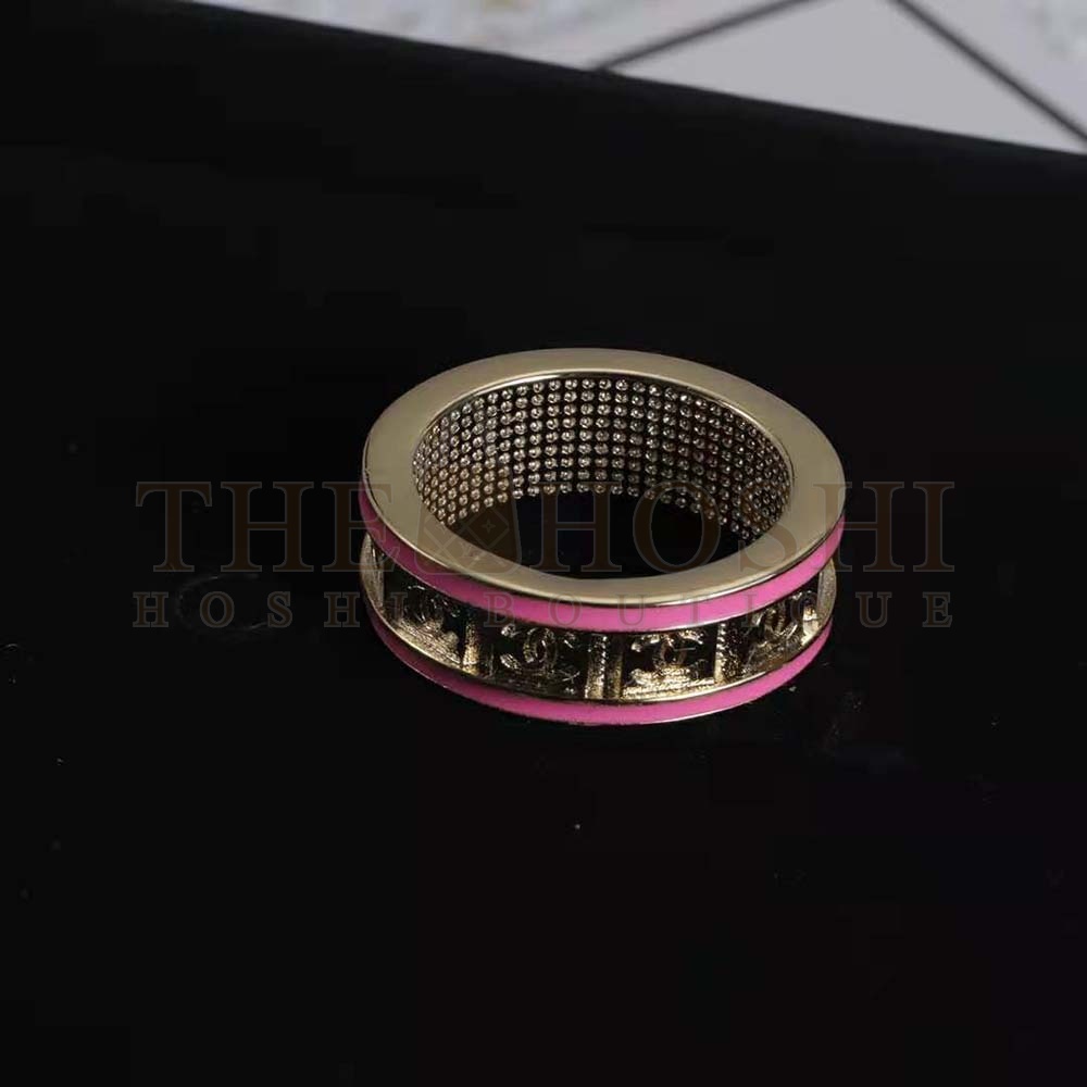 Ch**el Women Ring in Metal-Pink Master Quality