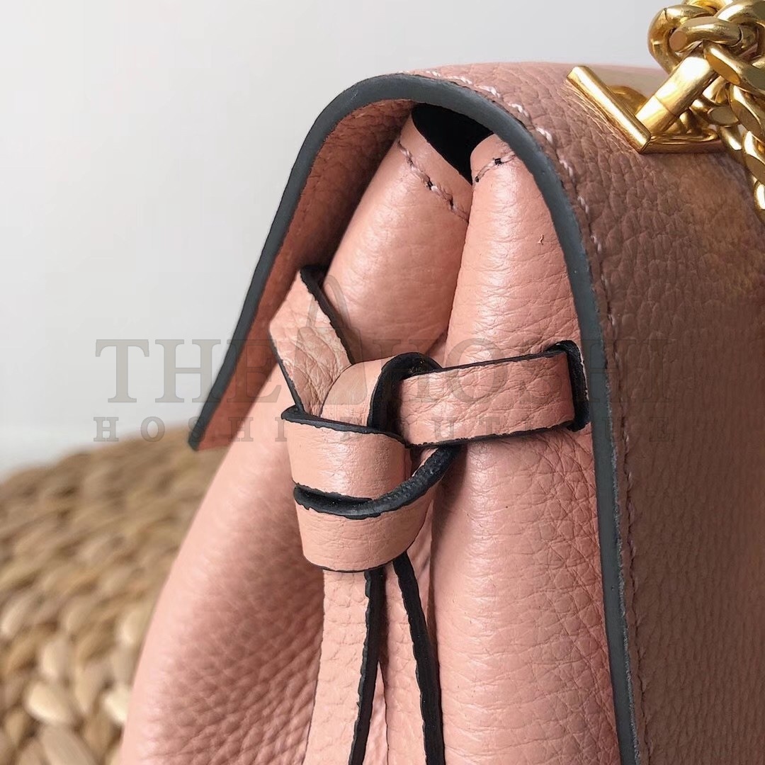 Va1e*ntin0 Small Vring Handbag In Pink Buffalo Leather Master Quality