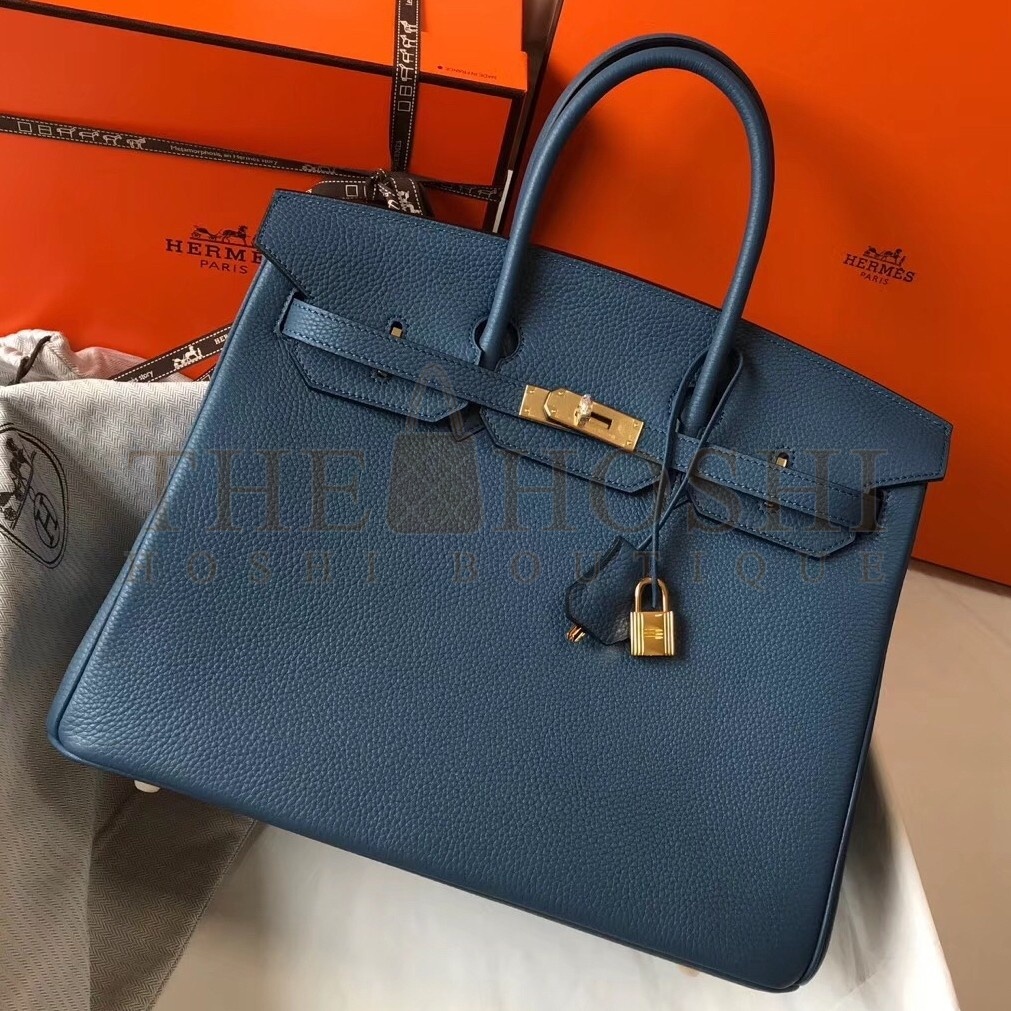 H**me5 Blue Agate Clemence Birkin 35cm Bag Master Quality