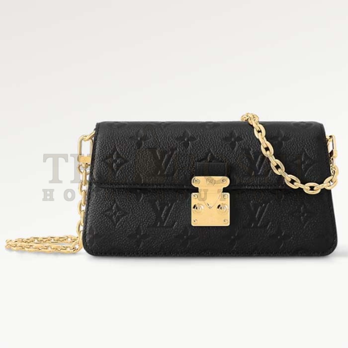 L0vis Vvtt0n LV Women Wallet On Chain Métis Black Monogram Empreinte Embossed S*pple Grained Cowhide Leather Master Quality
