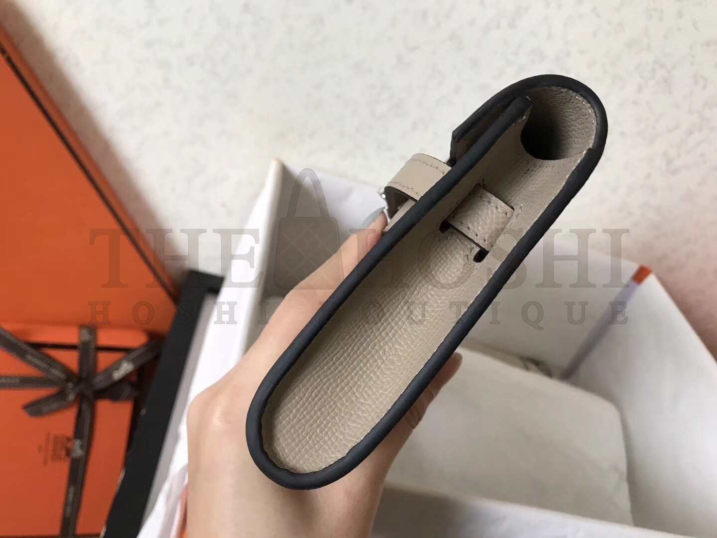 H**me5 Grey  Epsom Kelly Cut Handmade Bag Master Quality