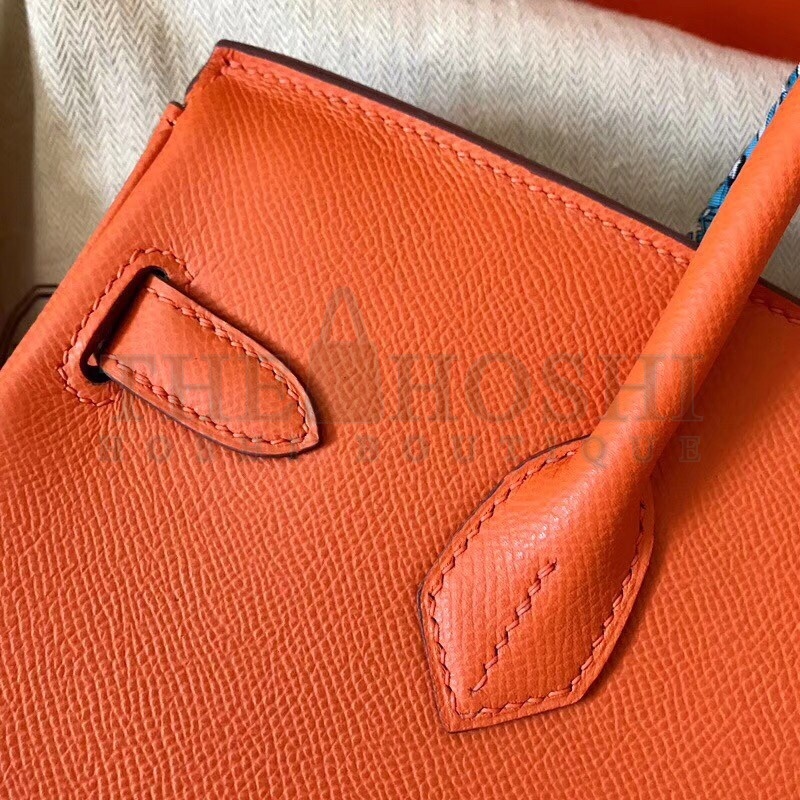 H**me5 Orange Birkin 30cm Epsom Handmade Bag Master Quality