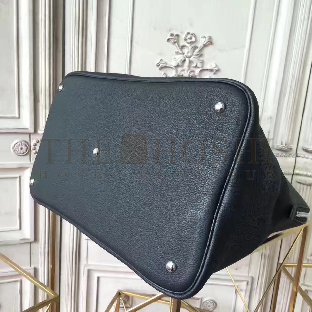 H**me5 Shark Bolide 45cm Bag In Black Calfskin Master Quality