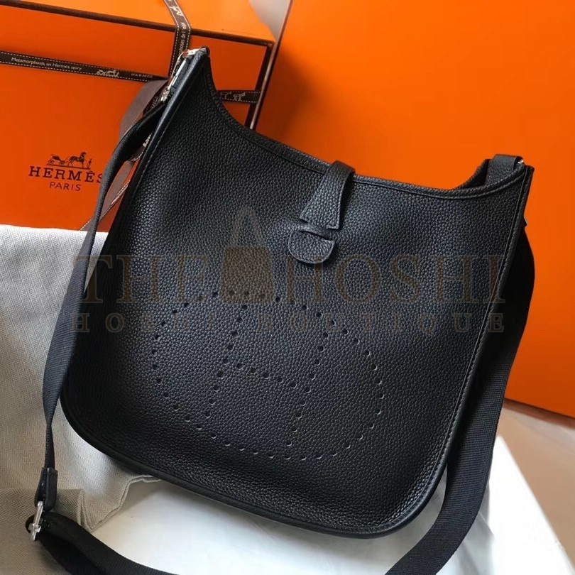 H**me5 Evelyne III 29 Bag In Black Clemence Leather Master Quality