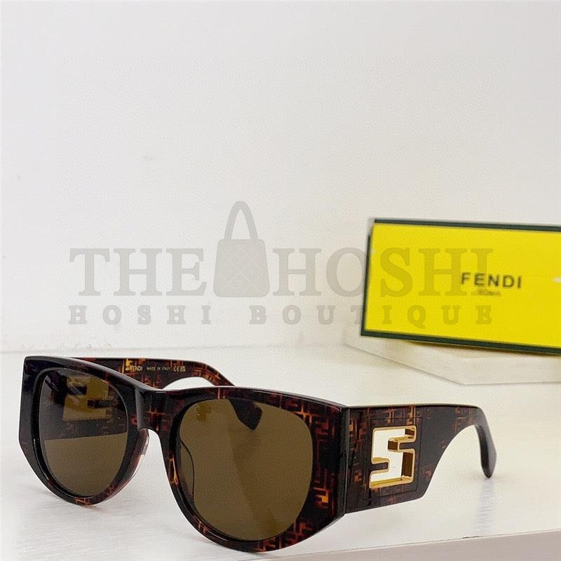 F**di BAGUETTE FE 40109 I 01A Oval Sunglasses Women's✨ Master Quality