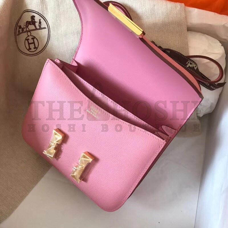 H**me5 Mini Constance 18cm Pink Epsom Bag Master Quality