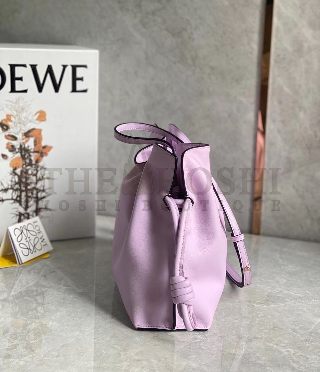 L0ew* Flamenco Clutch Bag In Bloom Orchid Calfskin Master Quality