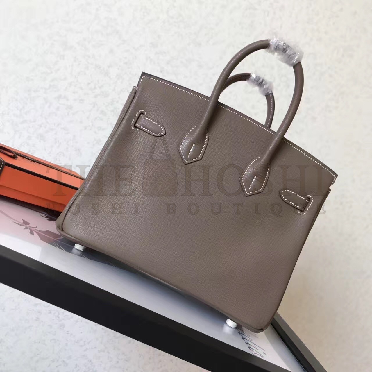 H**me5 Taupe Birkin 25cm Epsom Handmade Bag Master Quality