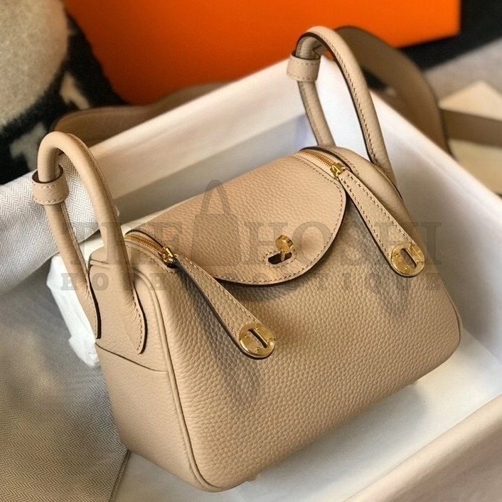 H**me5 Mini Lindy Bag In Trench Clemence Leather Master Quality