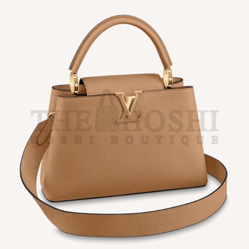 L0vis Vvtt0n LV Women Capucines MM Handbag Gold Arizona Taurillon Cowhide Master Quality
