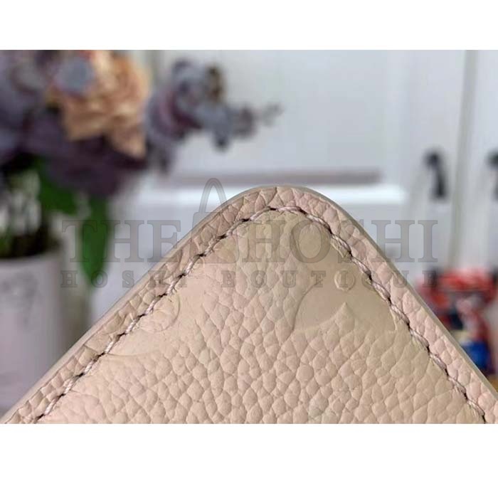 L0vis Vvtt0n LV Women Wallet On Chain Metis Cream Monogram Empreinte Embossed S*pple Grained Cowhide Leather Master Quality