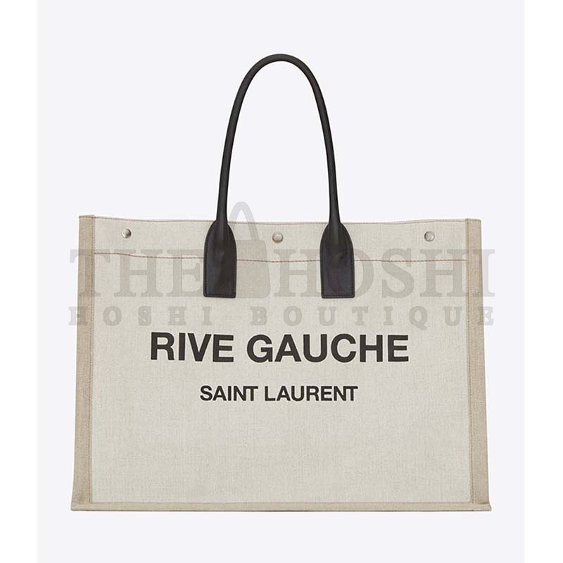 Sa1nt Lau*nt Y51 Women Rive Gauche Tote Bag Linen Leather Master Quality