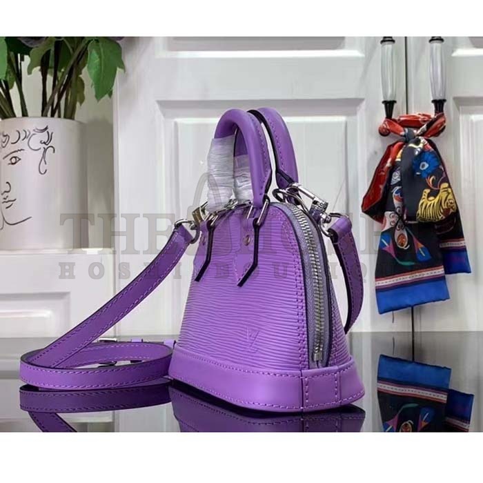 L0vis Vvtt0n LV Women Nano Alma Handbag Lilas Provence Lilac Epi Grained Cowhide Leather Master Quality