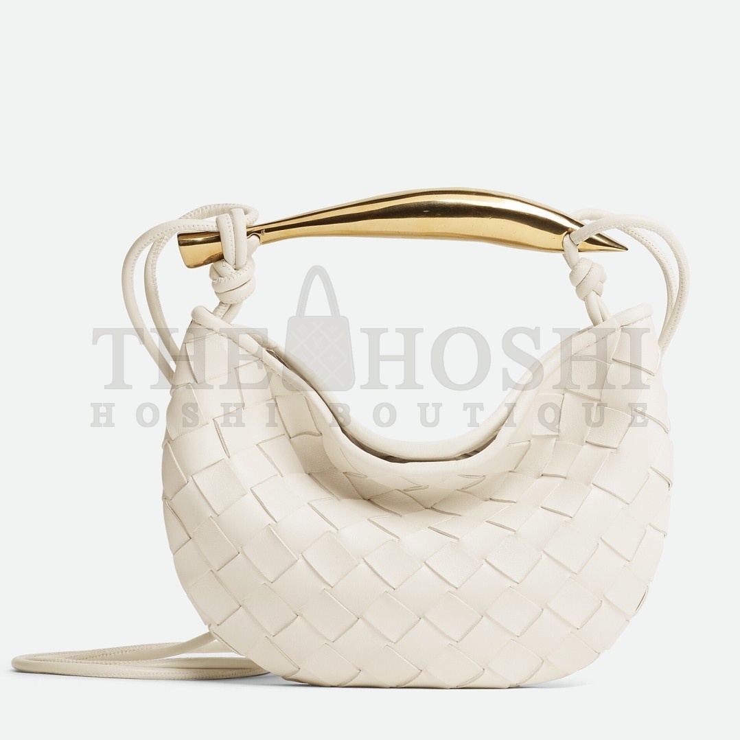 B0tt*ga Ven*ta Sardine Mini Bag In White Intrecciato Lambskin Master Quality
