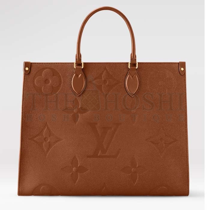 L0vis Vvtt0n LV Women OnTheGO GM Tote Bag Brown Monogram Embossed Leather Master Quality