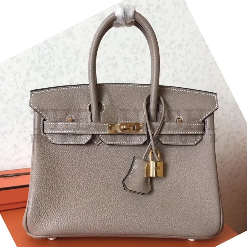 H**me5 Grey Birkin 25cm Clemence Handmade Bag Master Quality